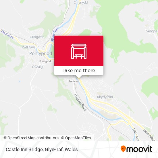 Castle Inn Bridge, Glyn-Taf map