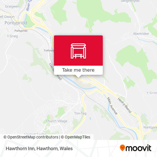 Hawthorn Inn, Hawthorn map