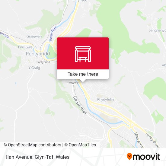 Ilan Avenue, Glyn-Taf map
