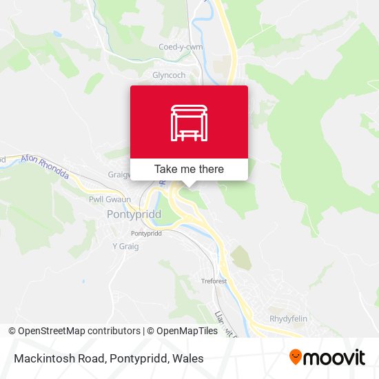 Mackintosh Road, Pontypridd map