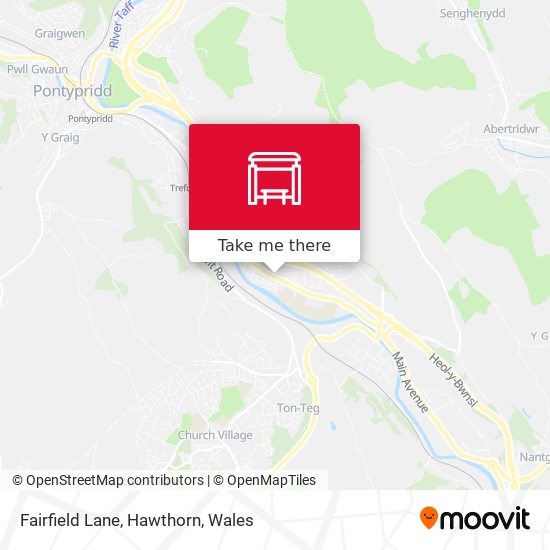 Fairfield Lane, Hawthorn map