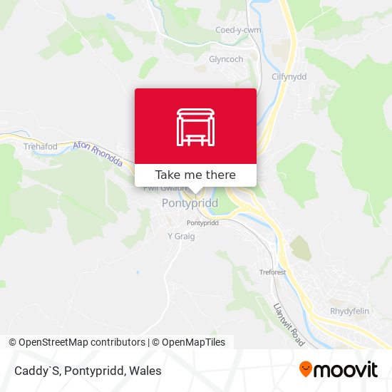 Caddy`S, Pontypridd map