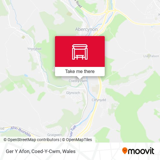 Ger Y Afon, Coed-Y-Cwm map