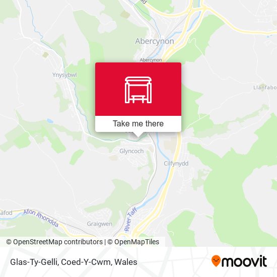 Glas-Ty-Gelli, Coed-Y-Cwm map