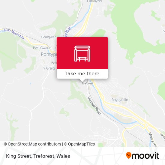 King Street, Treforest map