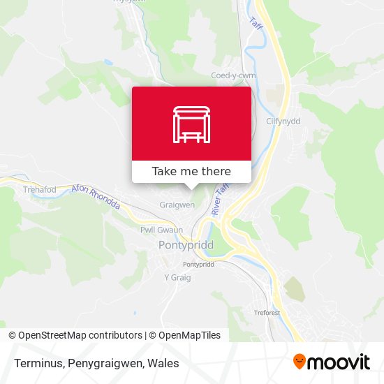 Terminus, Penygraigwen map