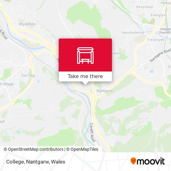 College, Nantgarw map