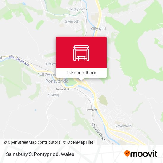 Sainsbury'S, Pontypridd map