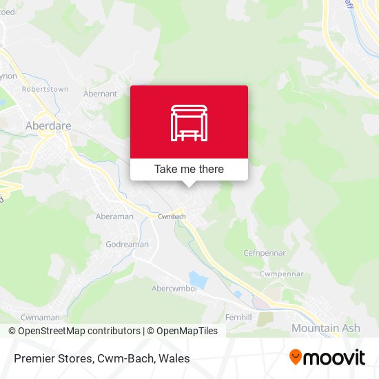 Premier Stores, Cwm-Bach map