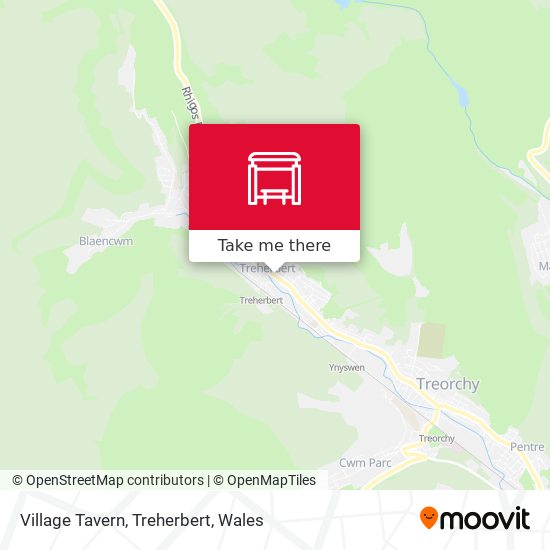 Village Tavern, Treherbert map