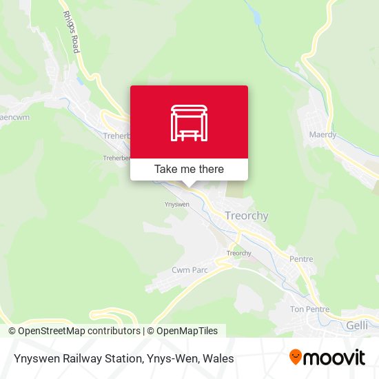 Ynyswen Railway Station, Ynys-Wen map