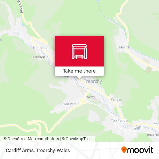 Cardiff Arms, Treorchy map