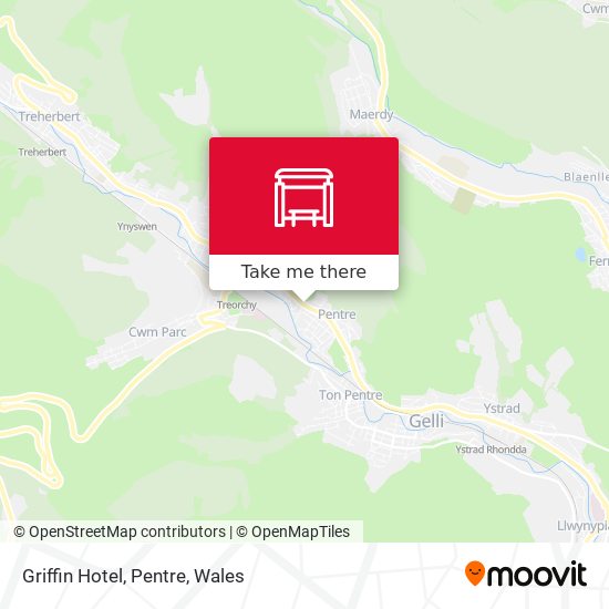 Griffin Hotel, Pentre map