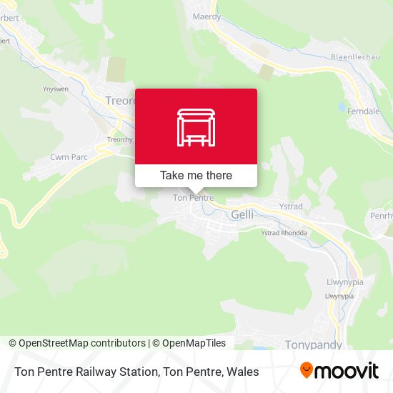 Ton Pentre Railway Station, Ton Pentre map