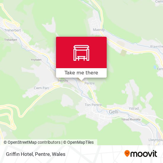 Griffin Hotel, Pentre map