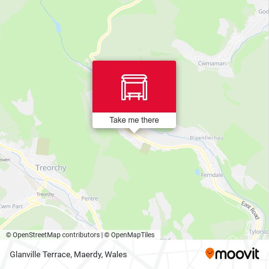 Glanville Terrace, Maerdy map