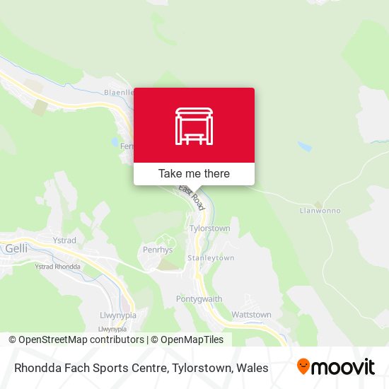 Rhondda Fach Sports Centre, Tylorstown map