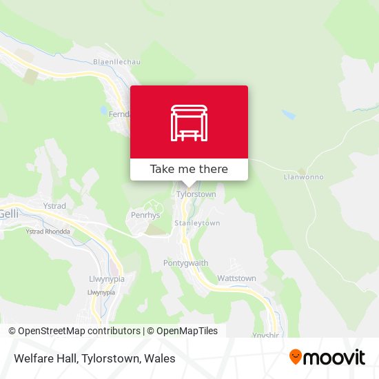 Welfare Hall, Tylorstown map