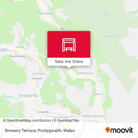 Brewery Terrace, Pontygwaith map