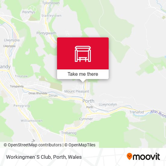 Workingmen`S Club, Porth map