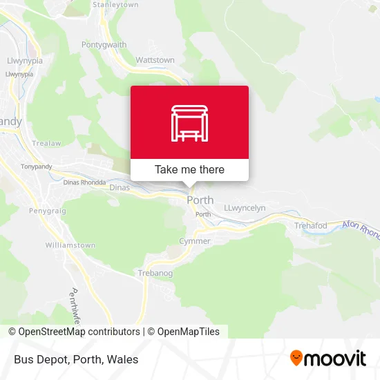 Bus Depot, Porth map