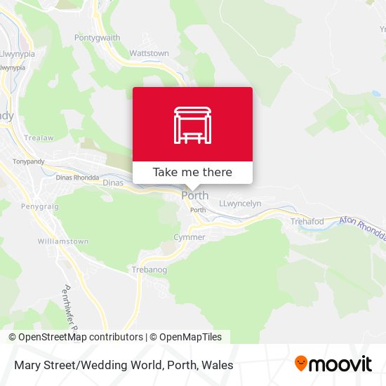 Mary Street / Wedding World, Porth map