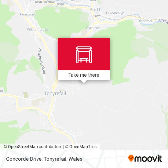 Concorde Drive, Tonyrefail map