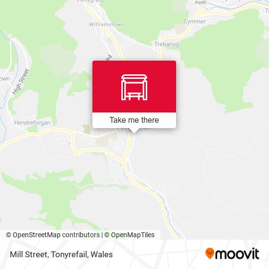 Mill Street, Tonyrefail map