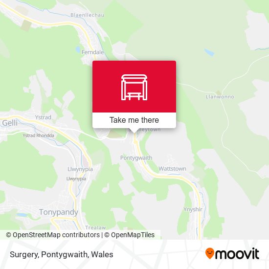 Surgery, Pontygwaith map