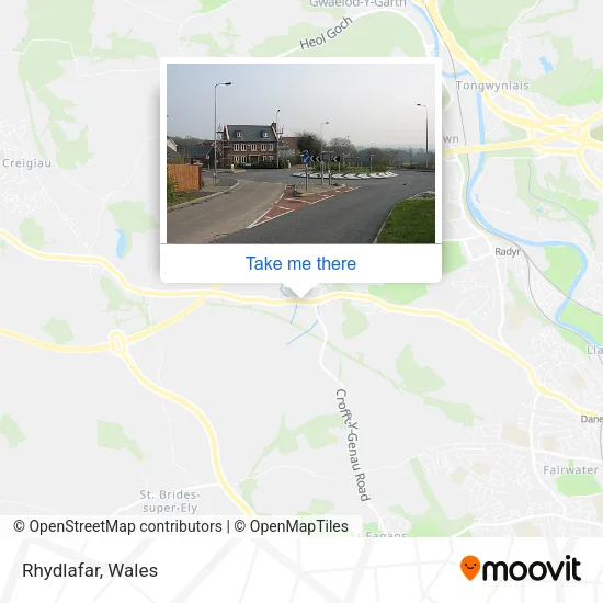 Rhydlafar map