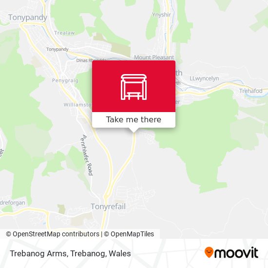 Trebanog Arms, Trebanog map