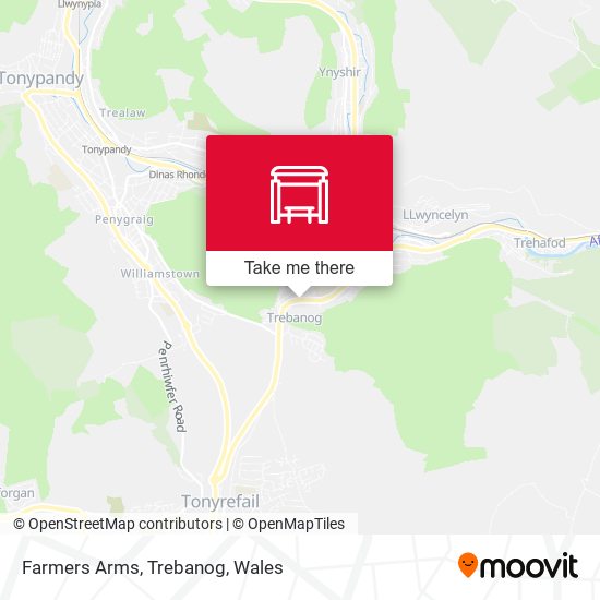 Farmers Arms, Trebanog map