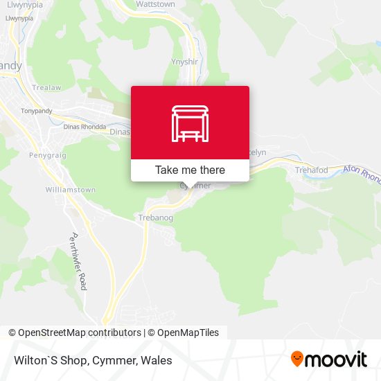 Wilton`S Shop, Cymmer map