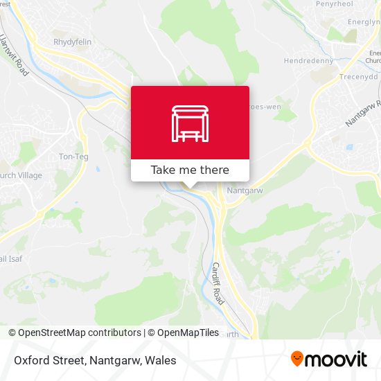 Oxford Street, Nantgarw map