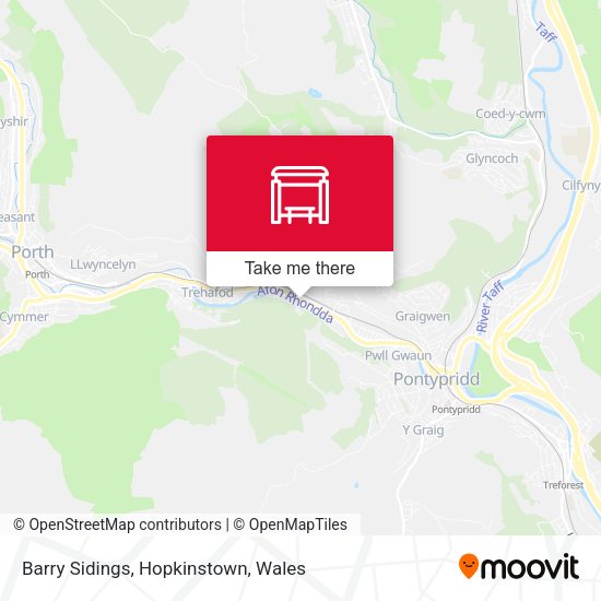 Barry Sidings, Hopkinstown map