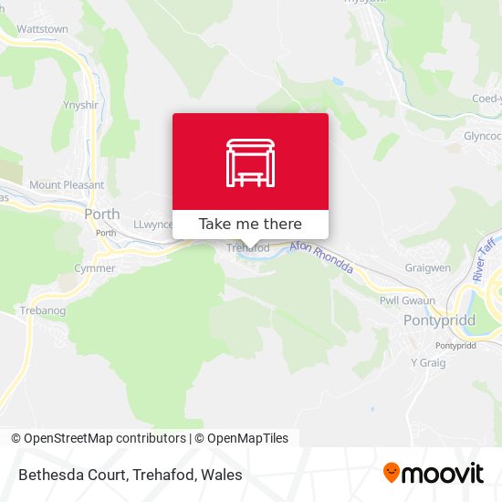 Bethesda Court, Trehafod map