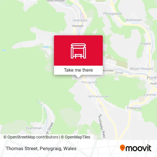 Thomas Street, Penygraig map
