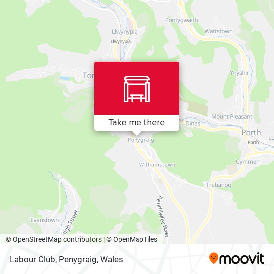 Labour Club, Penygraig map