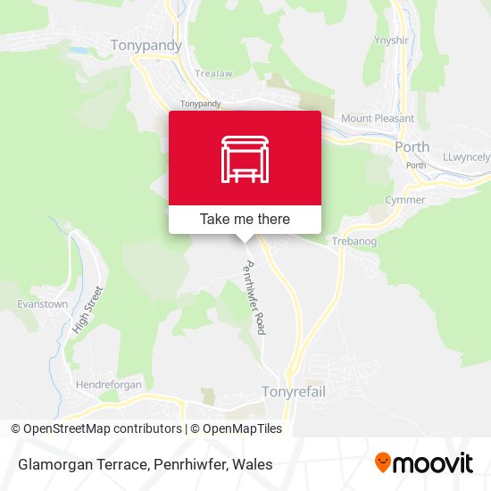Glamorgan Terrace, Penrhiwfer map