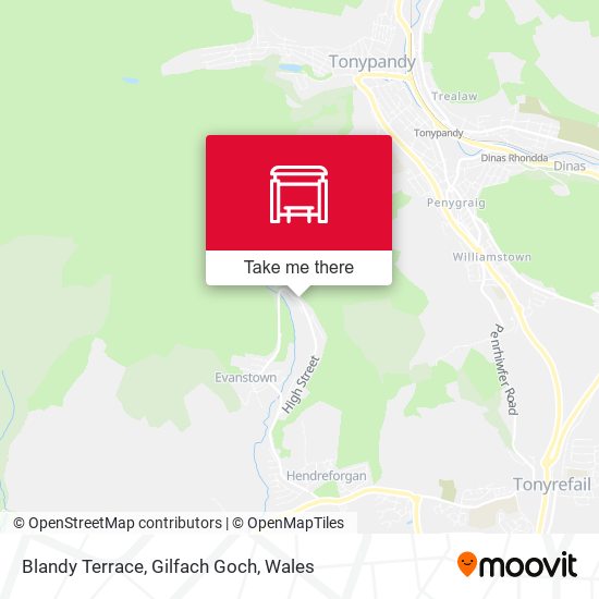 Blandy Terrace, Gilfach Goch map