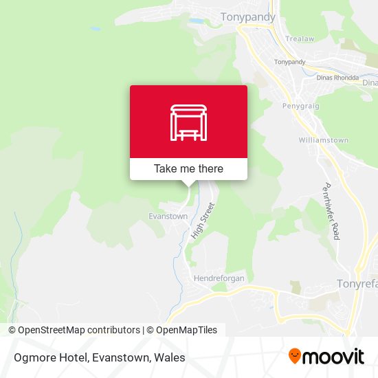 Ogmore Hotel, Evanstown map