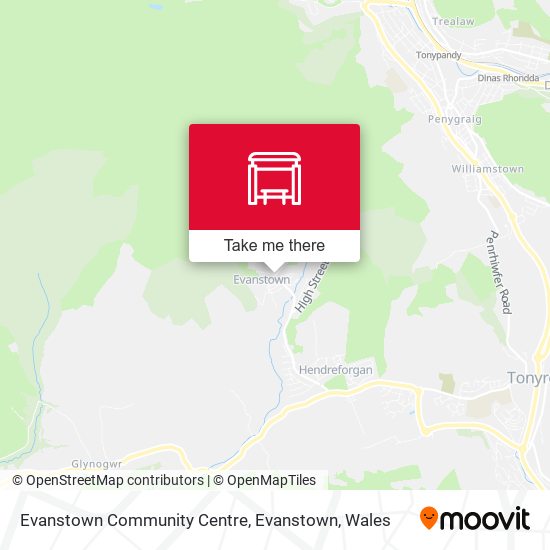 Evanstown Community Centre, Evanstown map