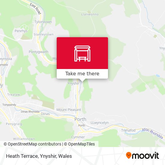 Heath Terrace, Ynyshir map
