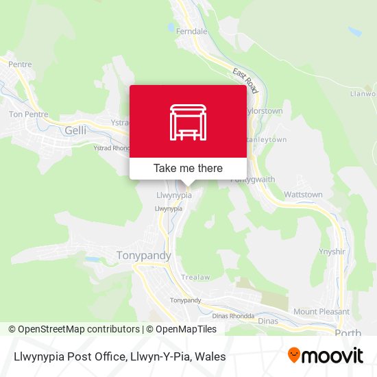 Llwynypia Post Office, Llwyn-Y-Pia map