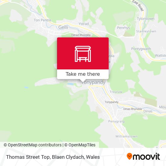 Thomas Street Top, Blaen Clydach map