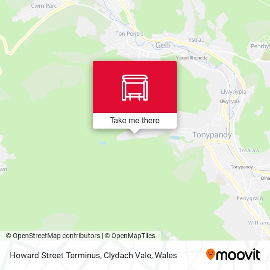 Howard Street Terminus, Clydach Vale map