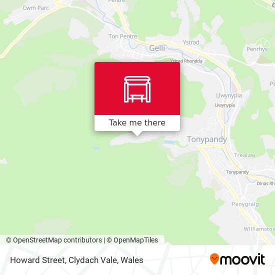 Howard Street, Clydach Vale map