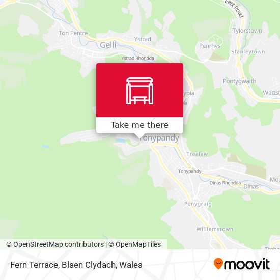 Fern Terrace, Blaen Clydach map