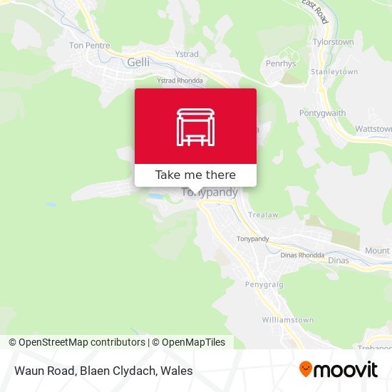 Waun Road, Blaen Clydach map
