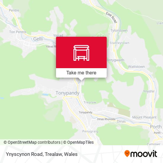 Ynyscynon Road, Trealaw map